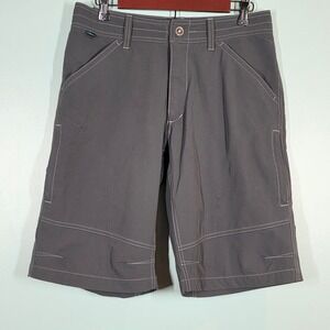 Kuhl Mens Renegade Cargo Shorts Gray Size 32 Hiking Outdoor Travel Stretch